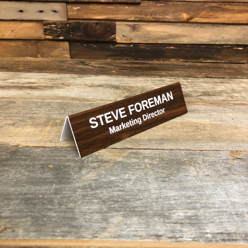 Office name desk plate