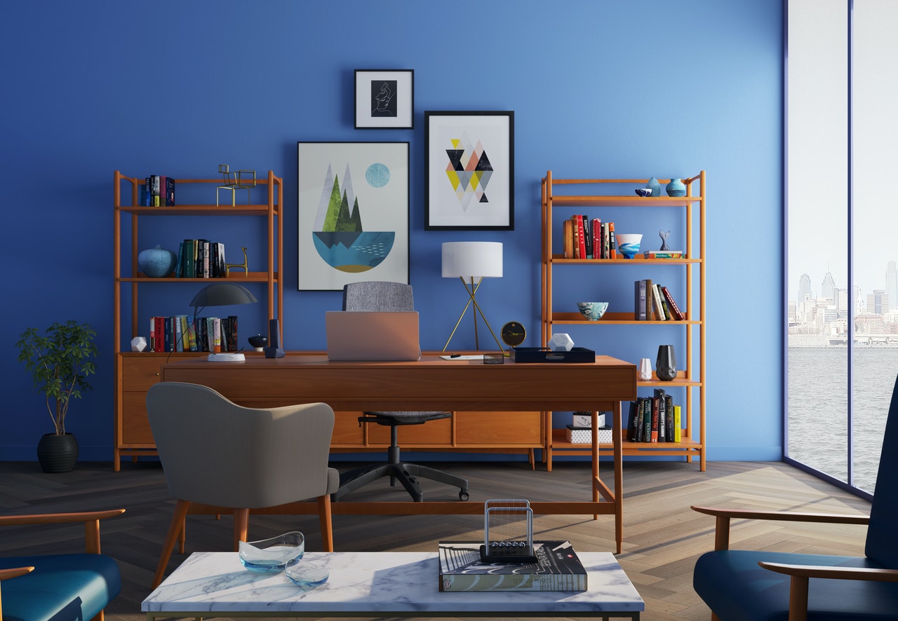 Paint your home office in blue