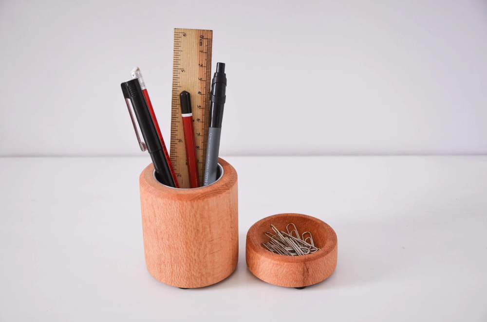 Wooden designer desk set