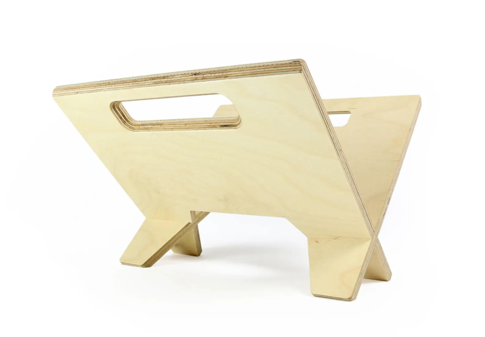 Wooden magazine rack