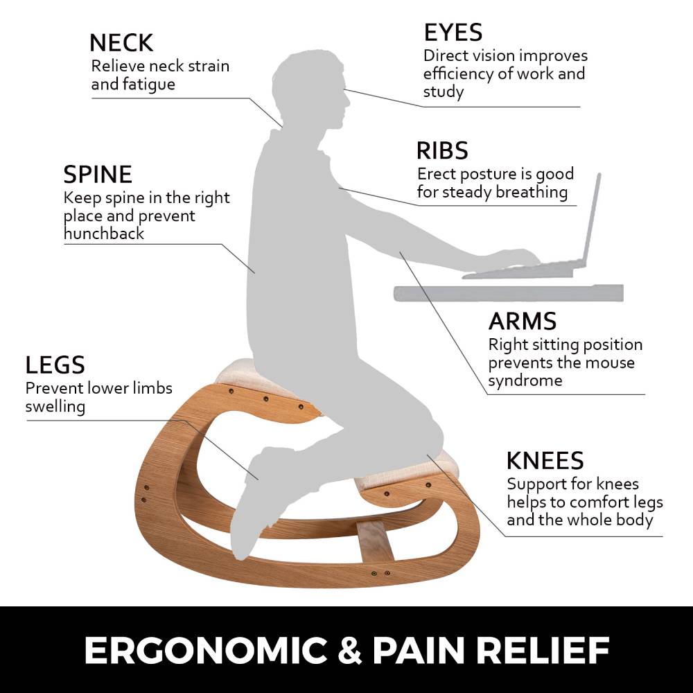 Health benefits of ergonomic kneeling chair