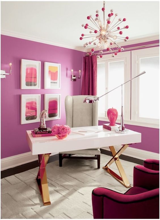 Purple home office