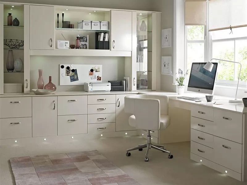 White home office