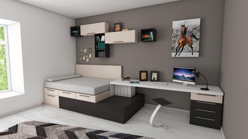 Bedroom office combo ideas