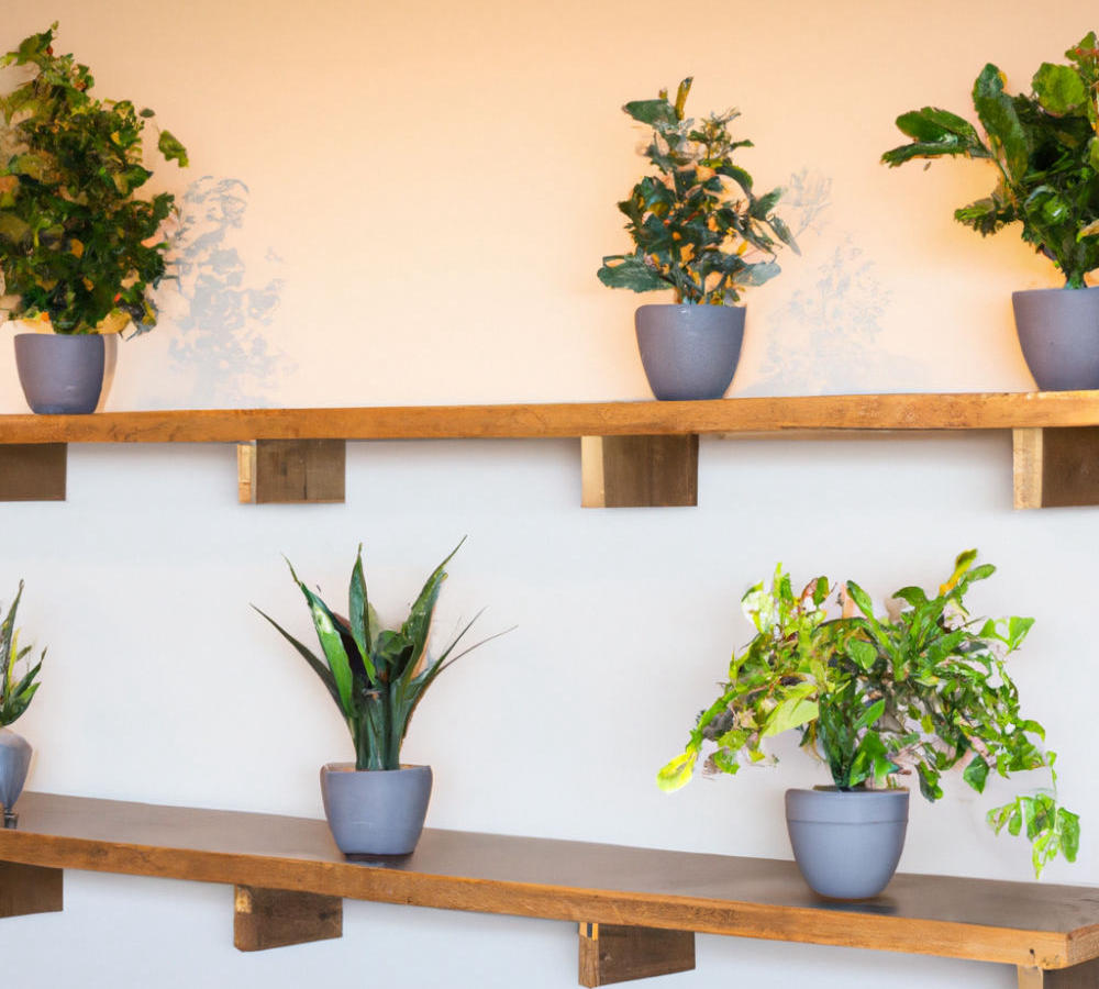 Vertical garden in the home workspace