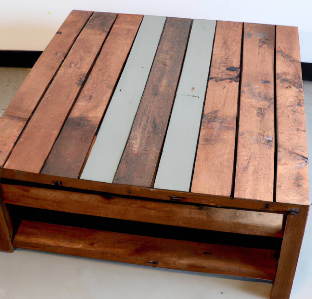 Wooden palette coffee table