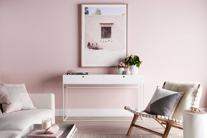 Soft pink walls